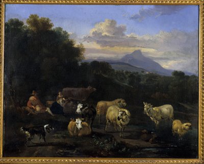 Sommerabend in Italien, 1660 von Nicolaes Pietersz. Berchem